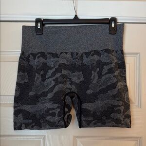 Gray Camo Women's Biker Shorts
